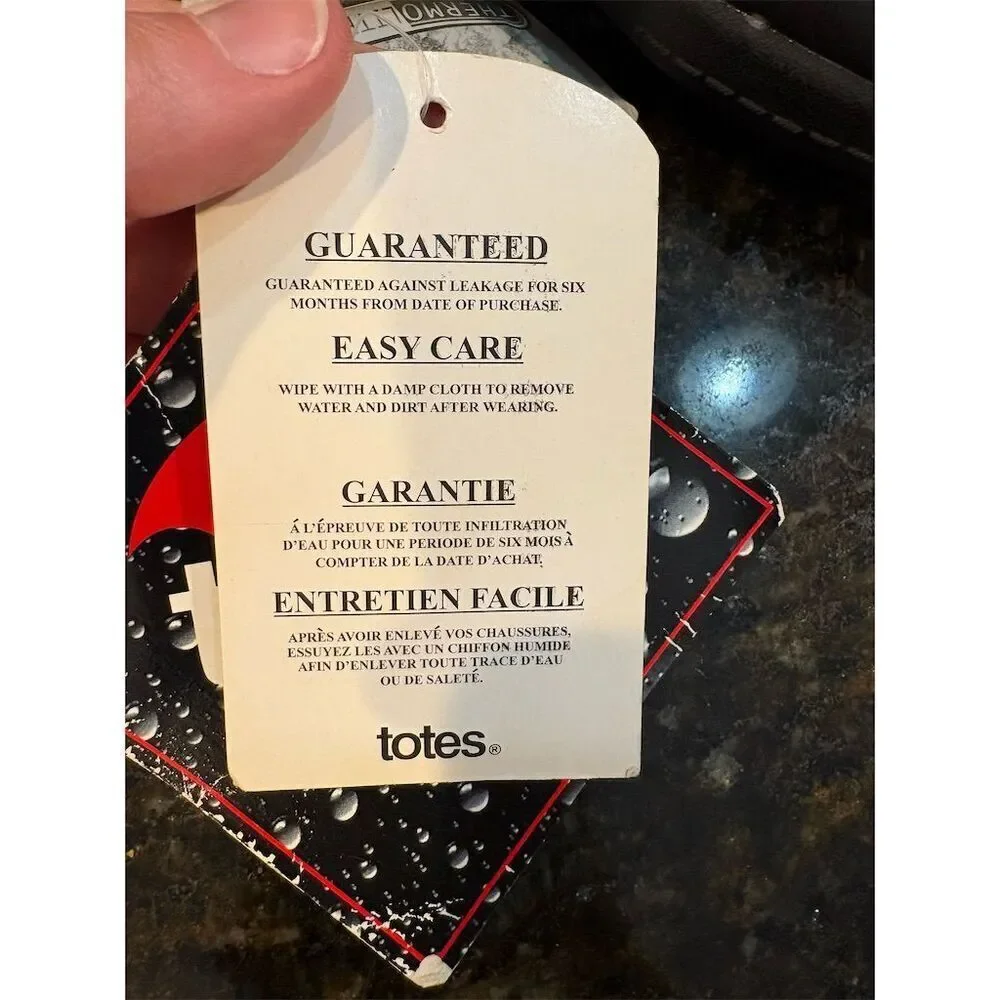 Totes Women's Waterproof Black Snow Boots Size 7 Ankle Winter Casual - Picture 8 of 10